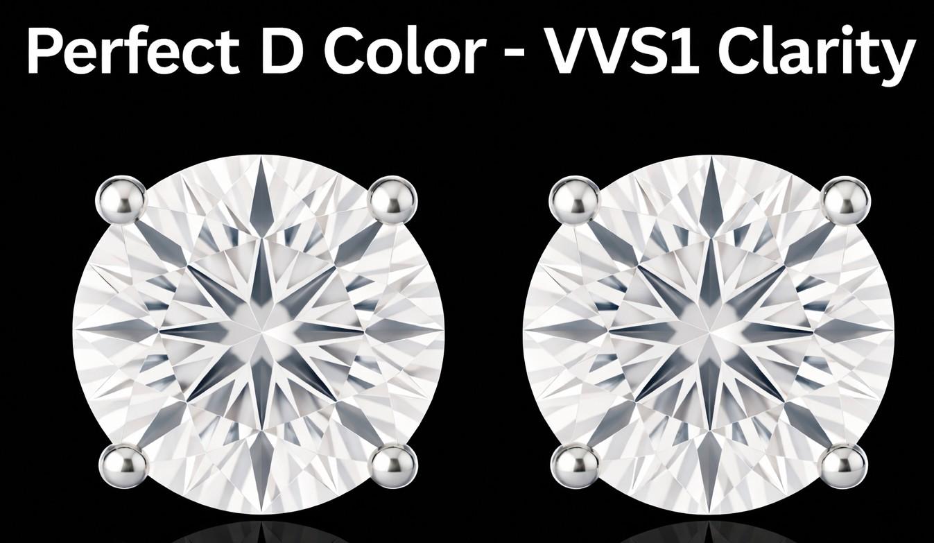 1.36 Carats Lab Grown Diamond Stud Earrings D, VVS1 | $2,600 Estimated Retail Value (UGL & IGI Certs) | Hearts & Arrows Cut - Brand New at PristineAuction.com 1.36 Carats Lab Grown Diamond Stud Earrings D, VVS1 | $2,600 Estimated Retail Value (UGL & IGI Certs) | Hearts & Arrows Cut - Brand New at PristineAuction.com