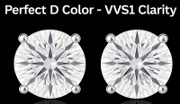 1.36 Carats Lab Grown Diamond Stud Earrings  D, VVS1 | $2,600 Estimated Retail Value (UGL & IGI Certs) | Hearts & Arrows Cut - Brand New at PristineAuction.com