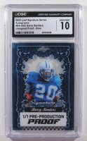 Barry Sanders 2025 Leaf Signature Series Autographs Pre Production Proof Blue Unsigned Proof #1/1 #BA-BS2 (CGC 10) at PristineAuction.com