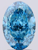 2.53 Carats Lab Grown FANCY VIVID BLUE Diamond Loose VS1 | $5,200 Estimated Retail Value (UGL & IGI Certs) | Oval Cut at PristineAuction.com