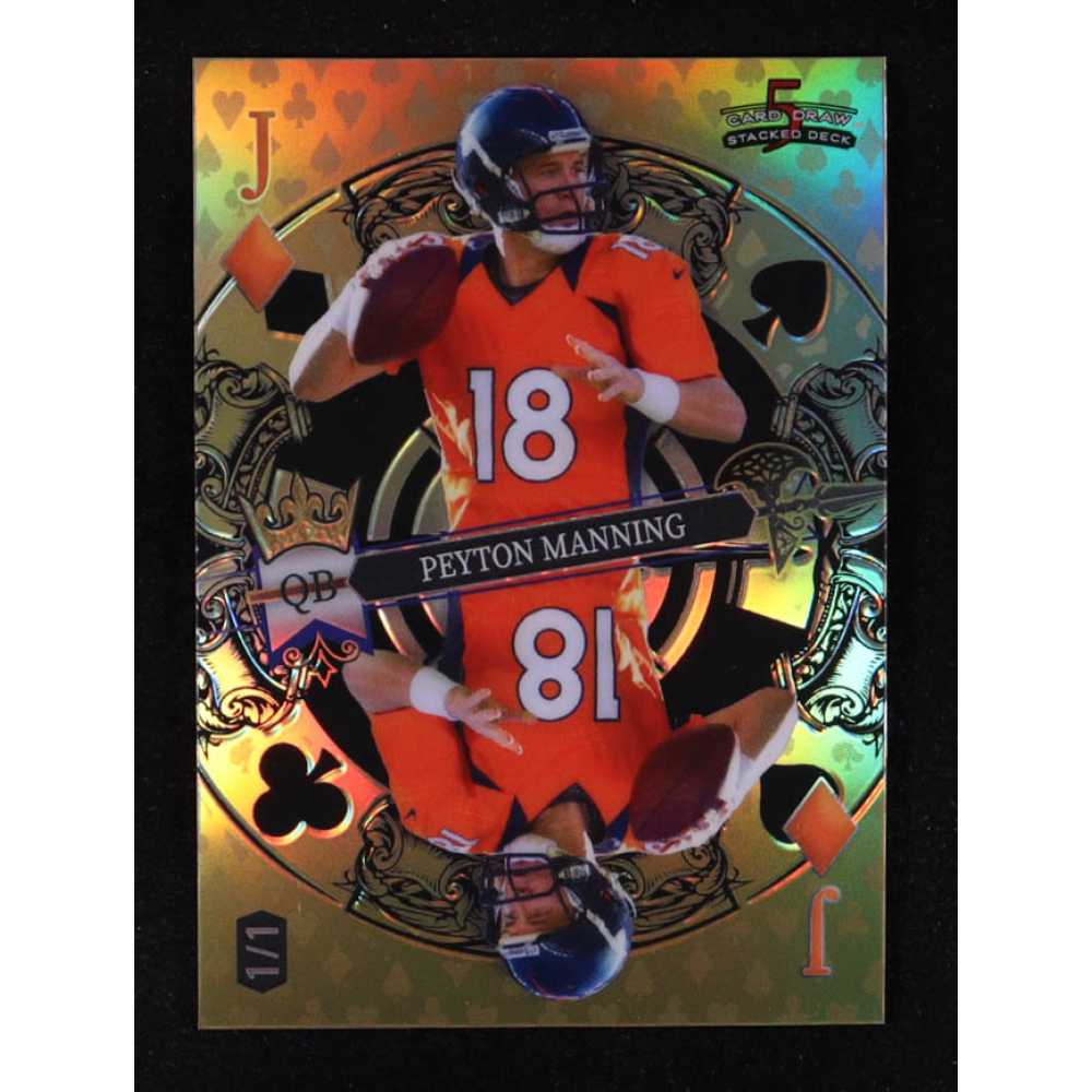 Peyton Manning 2024 Wild Card 5 Card Draw Stacked Deck Jack Of Diamonds Gold #SDPCPMN #1/1 at PristineAuction.com