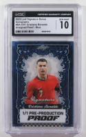 Cristiano Ronaldo 2025 Leaf Signature Series Autographs Pre-Production Proof Blue Unsigned Proof #BA-CR1 #1/1 (CGC 10) at PristineAuction.com