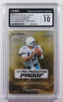 Dan Marino 2025 Leaf Signature Series Classic Art Autographs Pre-Production Proof The Forest Unsigned Proof #CA-DM1 #1/1 (CGC 10) at PristineAuction.com