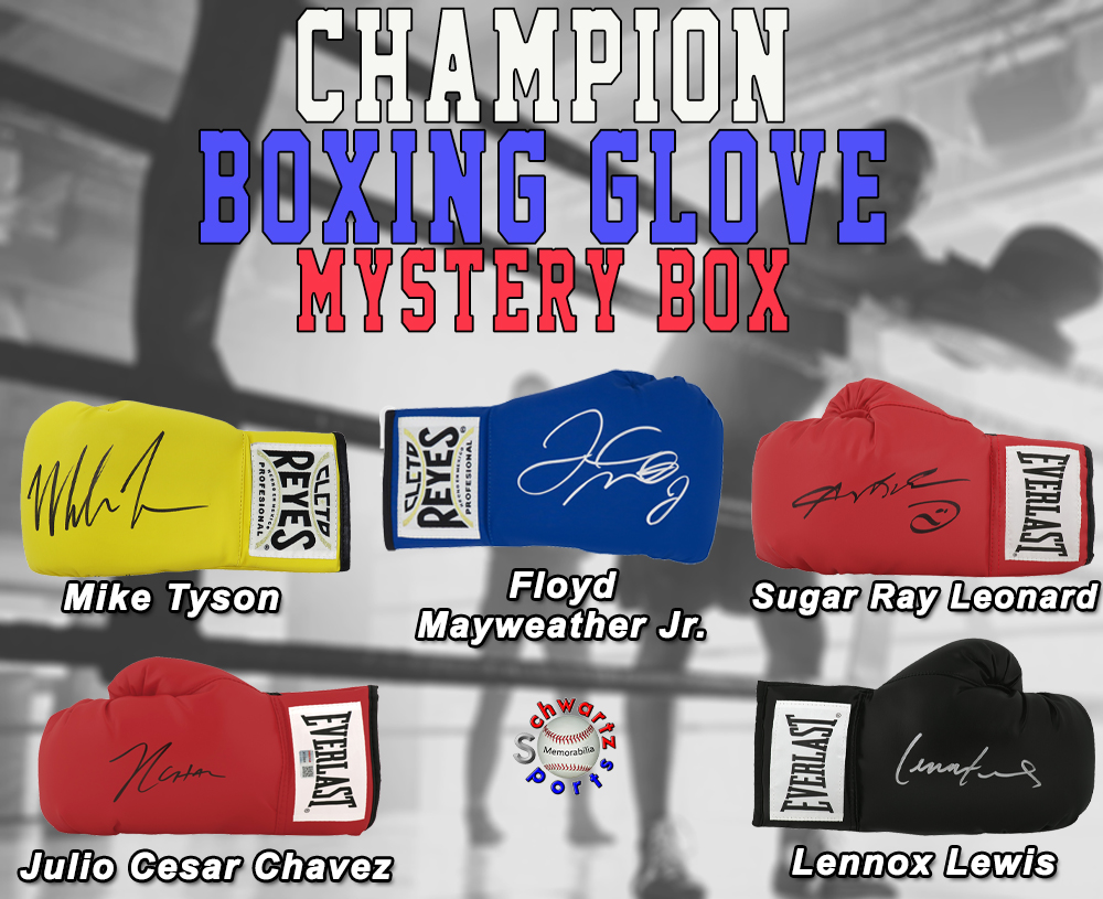 Boxing Champion Signed Boxing Glove Mystery Box - Series 18 (Limited to 100) – Schwartz Sports at PristineAuction.com Boxing Champion Signed Boxing Glove Mystery Box - Series 18 (Limited to 100) – Schwartz Sports at PristineAuction.com