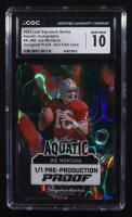 Joe Montana 2025 Leaf Signature Series Aquatic Autographs Pre-Production Proof Koi Fish Lava Unsigned Proof #A-JM2 #1/1 (CGC 10) at PristineAuction.com