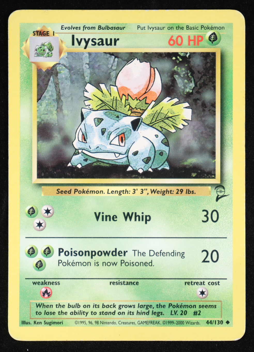 Ivysaur 2000 Pokemon Base Set 2 #44 at PristineAuction.com Ivysaur 2000 Pokemon Base Set 2 #44 at PristineAuction.com
