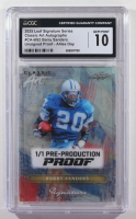 Barry Sanders 2025 Leaf Signature Series Classic Art Autographs Pre Production Proof Allies Days Unsigned Proof #1/1 #CA-BS2 (CGC 10) at PristineAuction.com