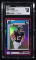 Rome Odunze 2024 Panini Donruss Optic Preview Pink RR #309 RC (CGC 10) at PristineAuction.com