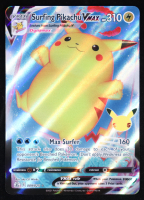Surfing Pikachu VMAX 2021 Pokemon Sword & Shield Celebrations #9 Holo at PristineAuction.com