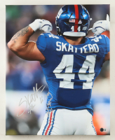Cam Skattebo Signed Giants 16x20 Canvas Photo Inscribed "King of NY" (Beckett) at PristineAuction.com