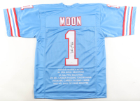 Warren Moon Signed Career Highlight Stats Jersey Inscribed "HOF 06" (JSA) at PristineAuction.com