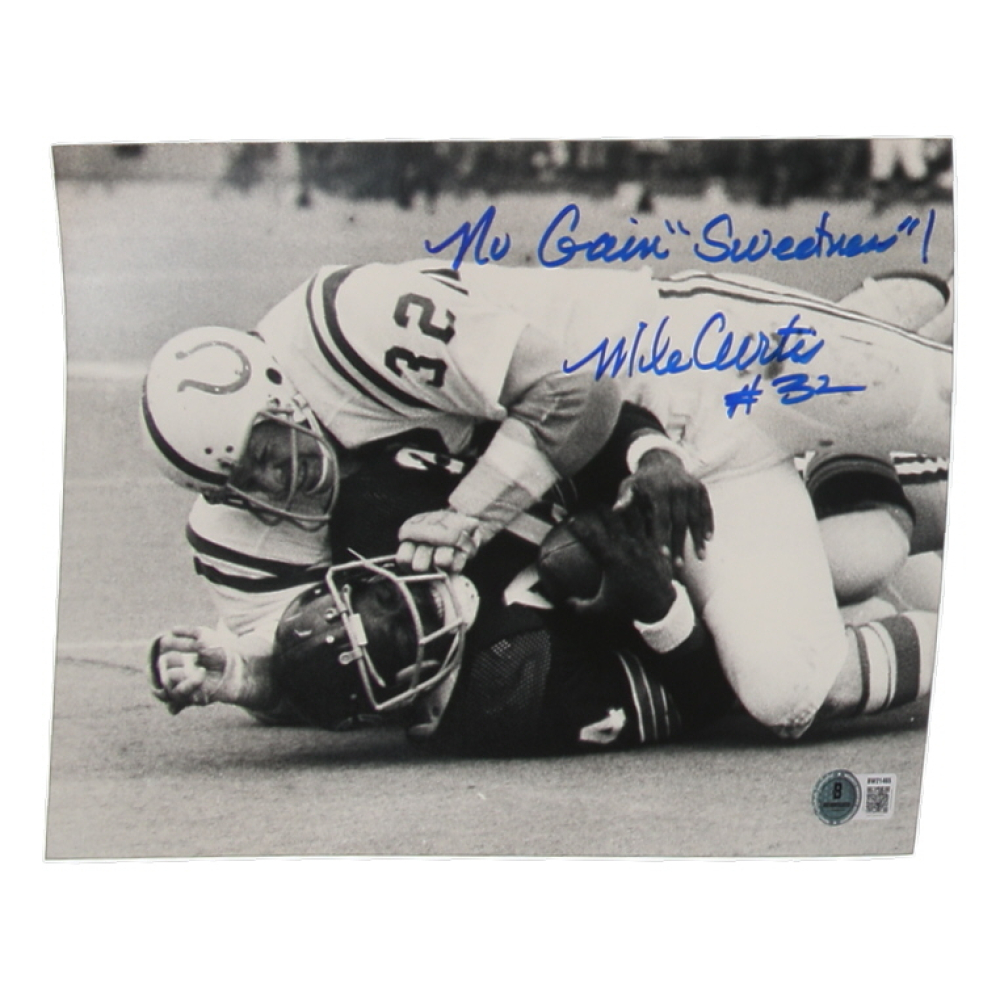 Mike Curtis Signed Colts 8x10 Photo Inscribed "No Gain 'Sweetness!'" (Beckett) at PristineAuction.com