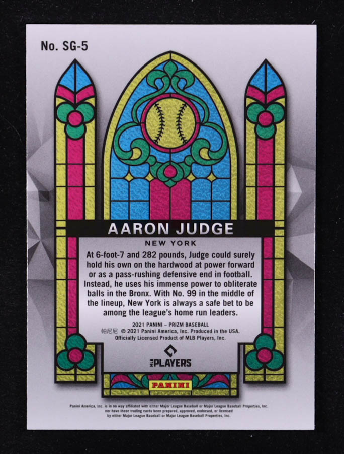 Aaron Judge 2021 Panini Prizm Stained Glass #5 at PristineAuction.com Aaron Judge 2021 Panini Prizm Stained Glass #5 at PristineAuction.com