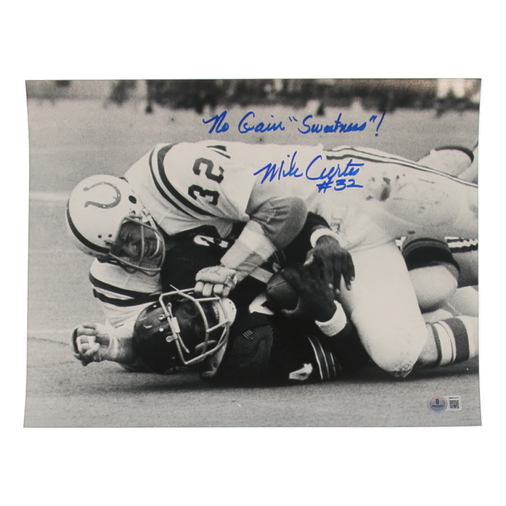 Mike Curtis Signed Colts 11x14 Photo Inscribed "No Gain 'Sweetness!'" (Beckett) at PristineAuction.com