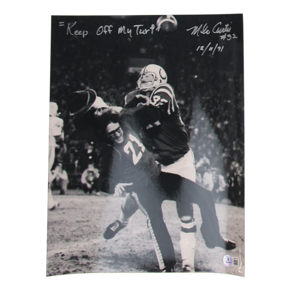 Mike Curtis Signed Colts 11x14 Photo Inscribed "Keep Off My Turf" & "12/11/71" (Beckett) at PristineAuction.com