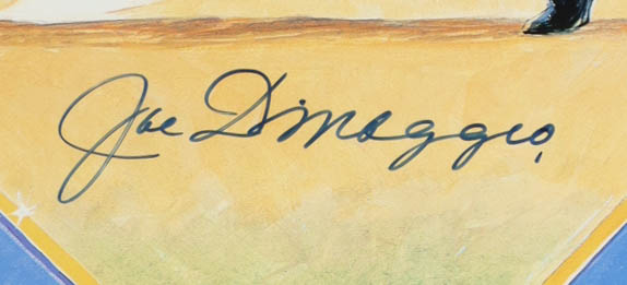 Joe DiMaggio Signed LE Yankees Custom Framed Art Print Display with 1941 Pewter DiMaggio #483/1941 (DiMaggio) at PristineAuction.com Joe DiMaggio Signed LE Yankees Custom Framed Art Print Display with 1941 Pewter DiMaggio #483/1941 (DiMaggio) at PristineAuction.com