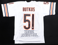 Dick Butkus Signed Career Highlight Stat Jersey (JSA) at PristineAuction.com