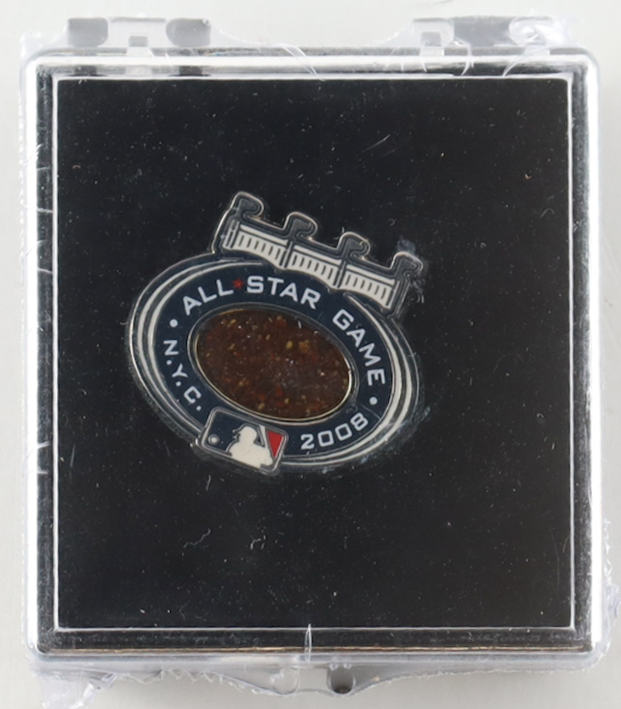 2008 Set of (2) Last All Star Game at Old Yankee Stadium Complete Media Only Program with Game-Used Dirt Media Pin at PristineAuction.com 2008 Set of (2) Last All Star Game at Old Yankee Stadium Complete Media Only Program with Game-Used Dirt Media Pin at PristineAuction.com