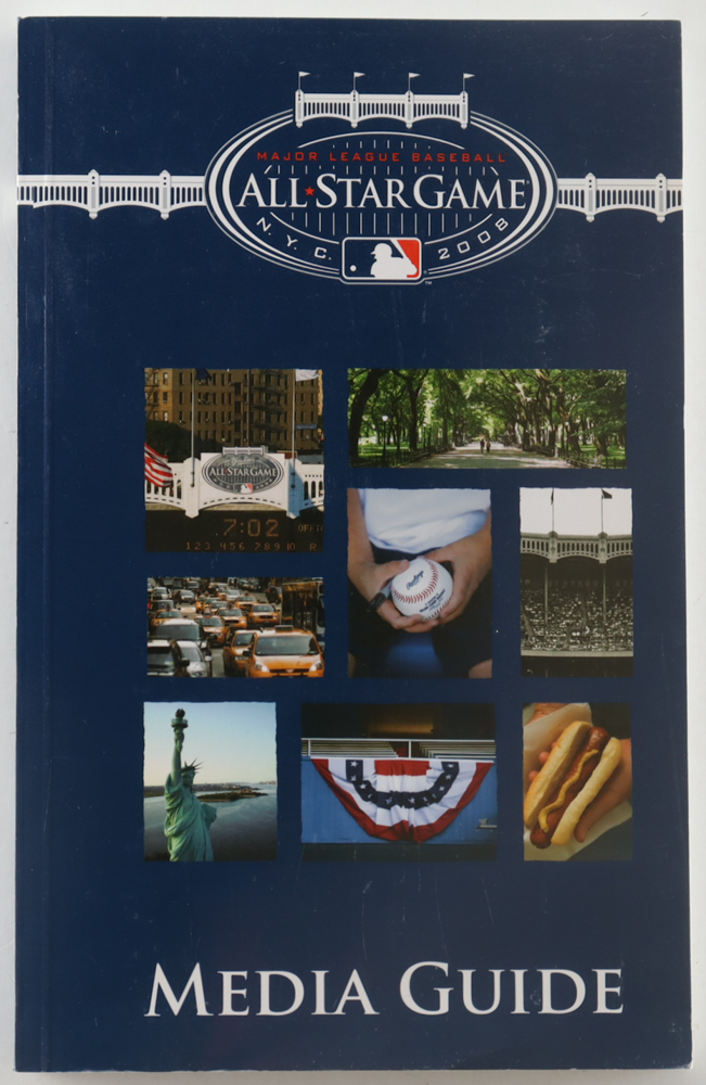 2008 Set of (2) Last All Star Game at Old Yankee Stadium Complete Media Only Program with Game-Used Dirt Media Pin at PristineAuction.com 2008 Set of (2) Last All Star Game at Old Yankee Stadium Complete Media Only Program with Game-Used Dirt Media Pin at PristineAuction.com