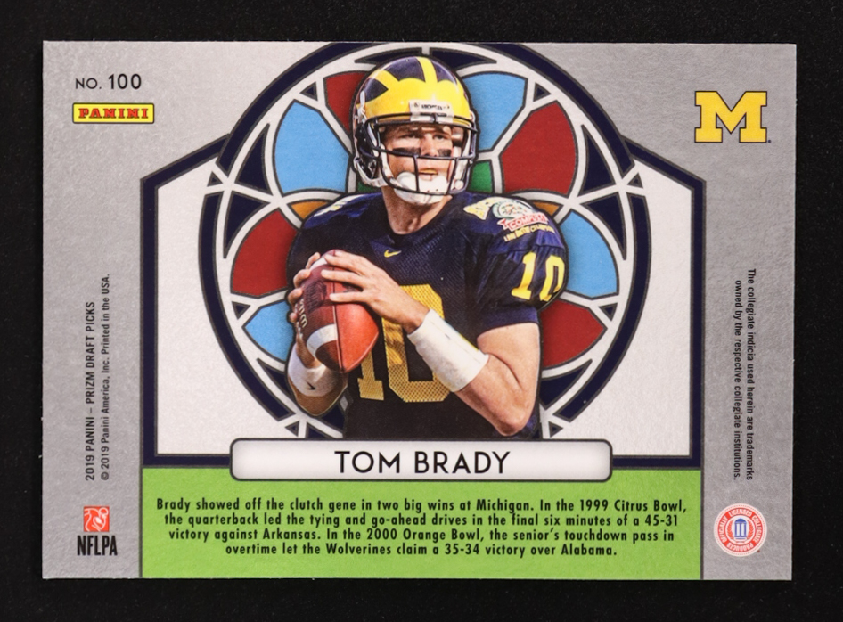 Tom Brady 2019 Panini Prizm Draft Picks #100 SG at PristineAuction.com Tom Brady 2019 Panini Prizm Draft Picks #100 SG at PristineAuction.com