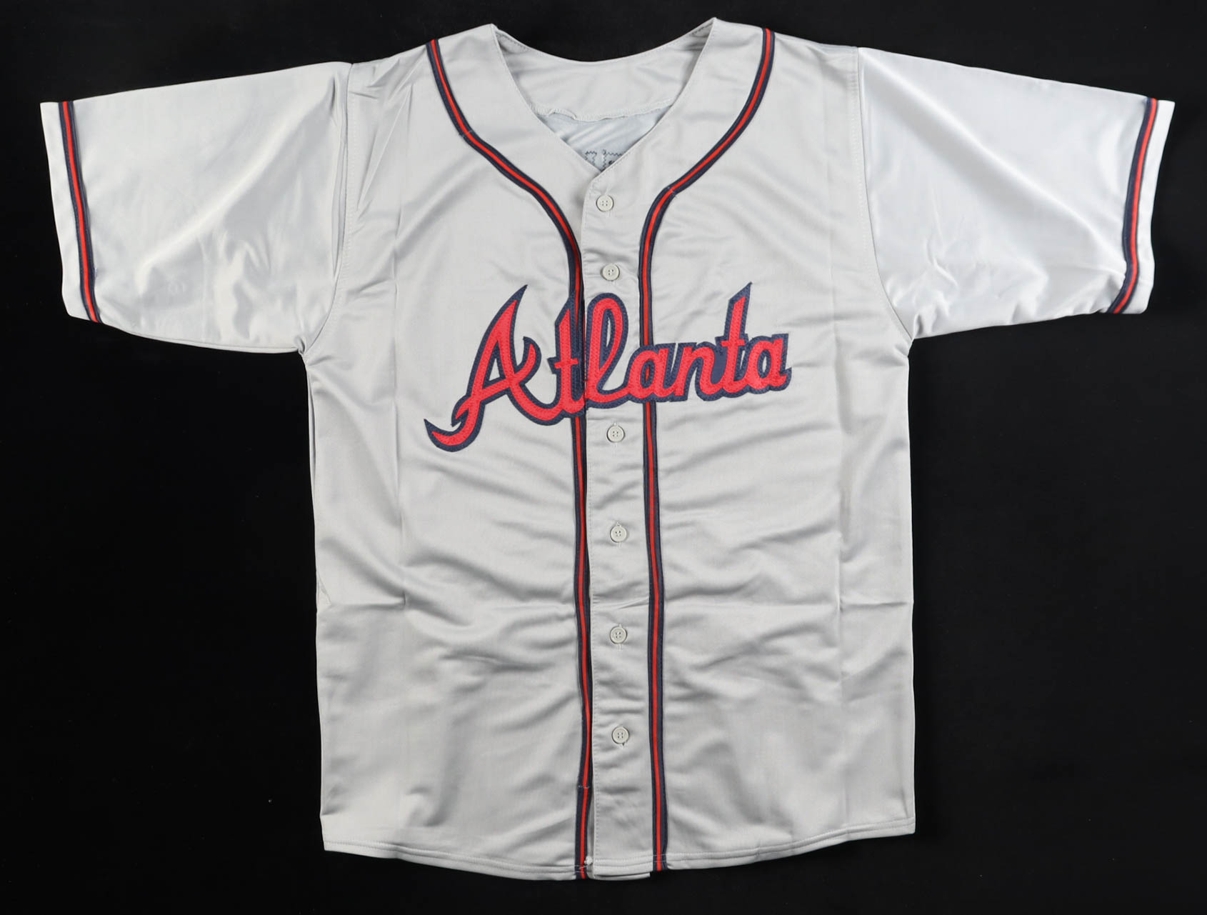 Tom Glavine Signed Career Highlight Stat Jersey (JSA) at PristineAuction.com Tom Glavine Signed Career Highlight Stat Jersey (JSA) at PristineAuction.com