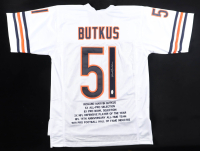 Dick Butkus Signed Career Highlight Stat Jersey (JSA) at PristineAuction.com