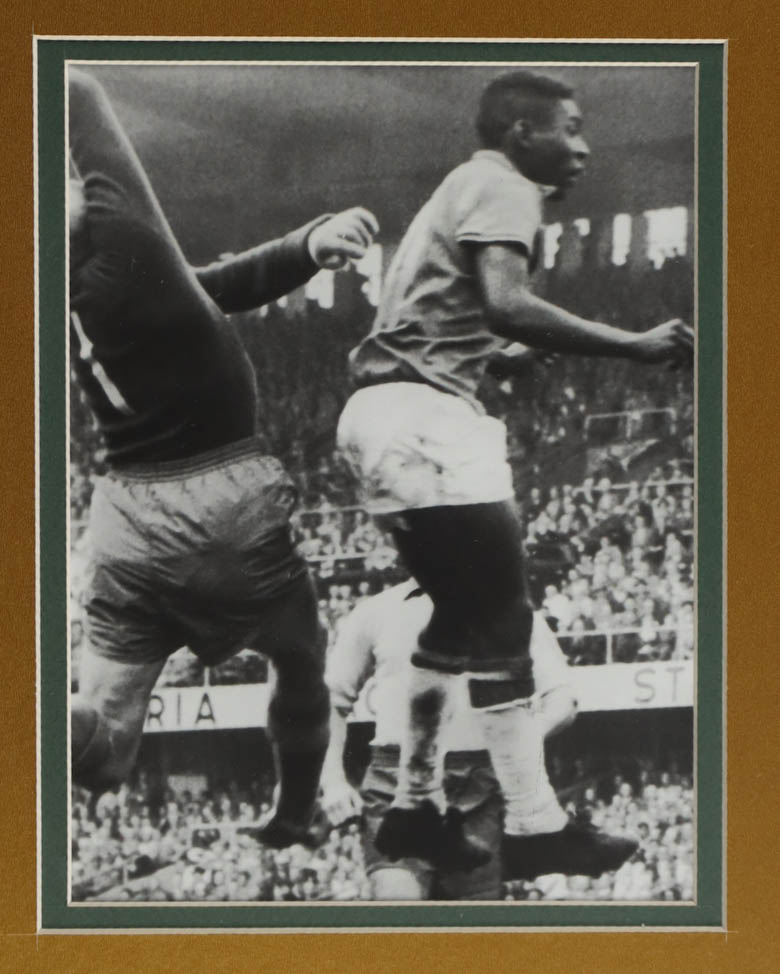 Pele Signed Custom Framed Jersey Display with Trophy Pin & Stat Plaque (Beckett) at PristineAuction.com Pele Signed Custom Framed Jersey Display with Trophy Pin & Stat Plaque (Beckett) at PristineAuction.com
