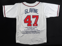 Tom Glavine Signed Career Highlight Stat Jersey (JSA) at PristineAuction.com