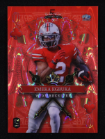 Emeka Egbuka 2024 Wild Card 5 Card Draw Stacked Deck Queen Clubs Red Shock #SDPCEEN #1/2 RC at PristineAuction.com