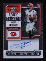 Chase Brown 2023 Panini Contenders Optic AU #105 RC at PristineAuction.com