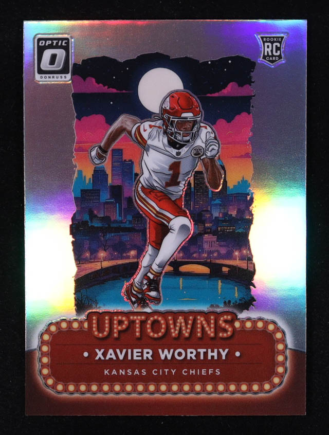 Xavier Worthy 2024 Donruss Optic Uptowns #7 RC at PristineAuction.com Xavier Worthy 2024 Donruss Optic Uptowns #7 RC at PristineAuction.com