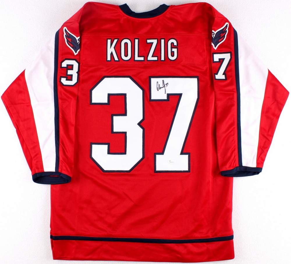 Olaf Kolzig Signed Capitals Jersey (JSA COA) Pristine Auction