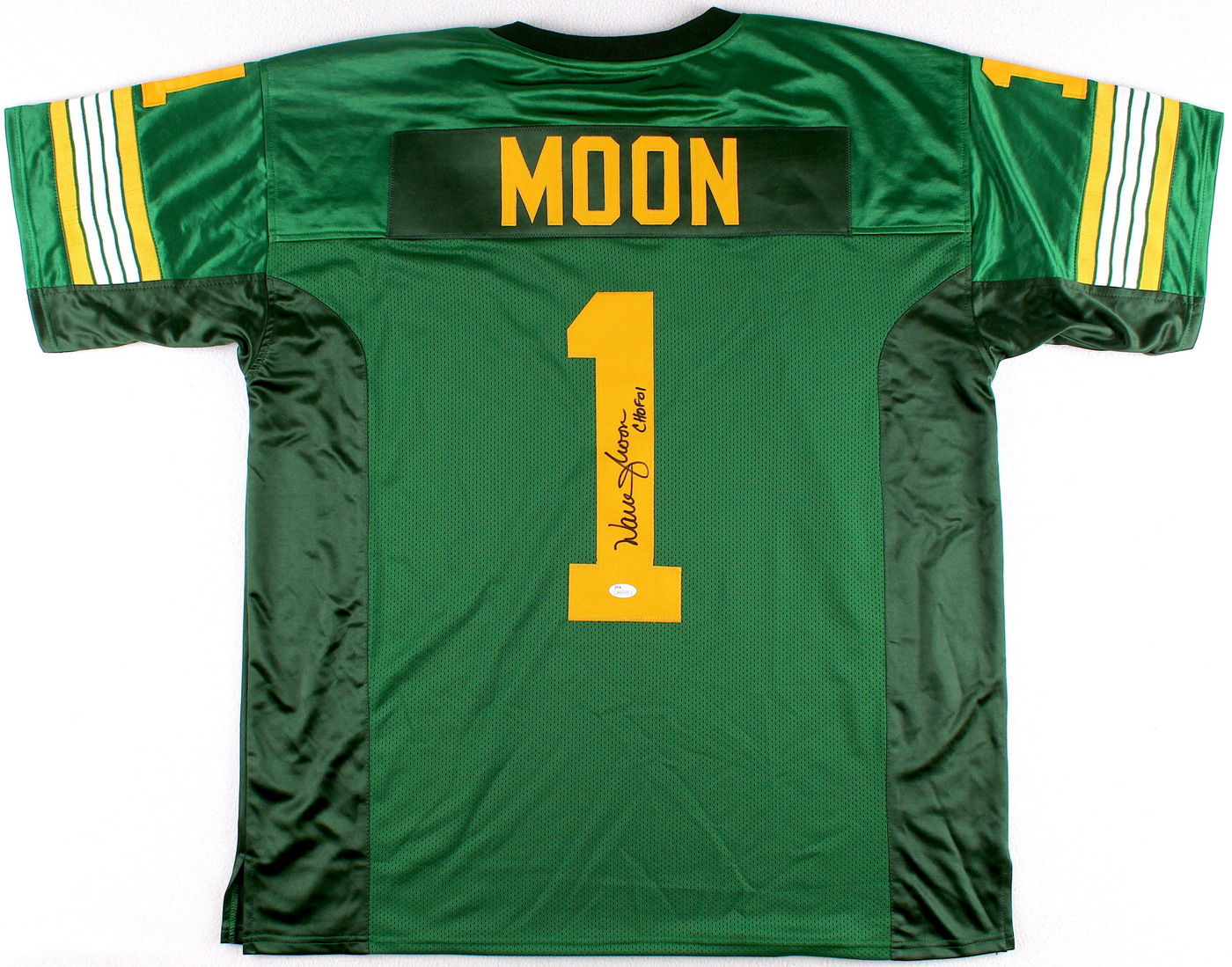 Warren Moon Signed CFL Edmonton Eskimos Jersey Inscribed "CHOF 01" (JSA Hologram) at PristineAuction.com Warren Moon Signed CFL Edmonton Eskimos Jersey Inscribed "CHOF 01" (JSA Hologram) at PristineAuction.com