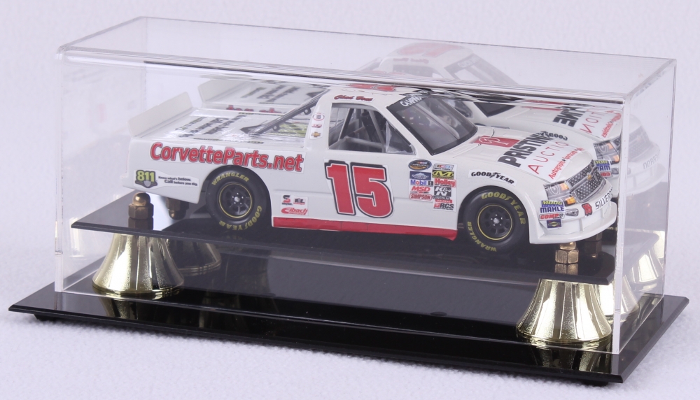 Deluxe Acrylic 124 Scale Diecast Car Display Case with Gold Risers