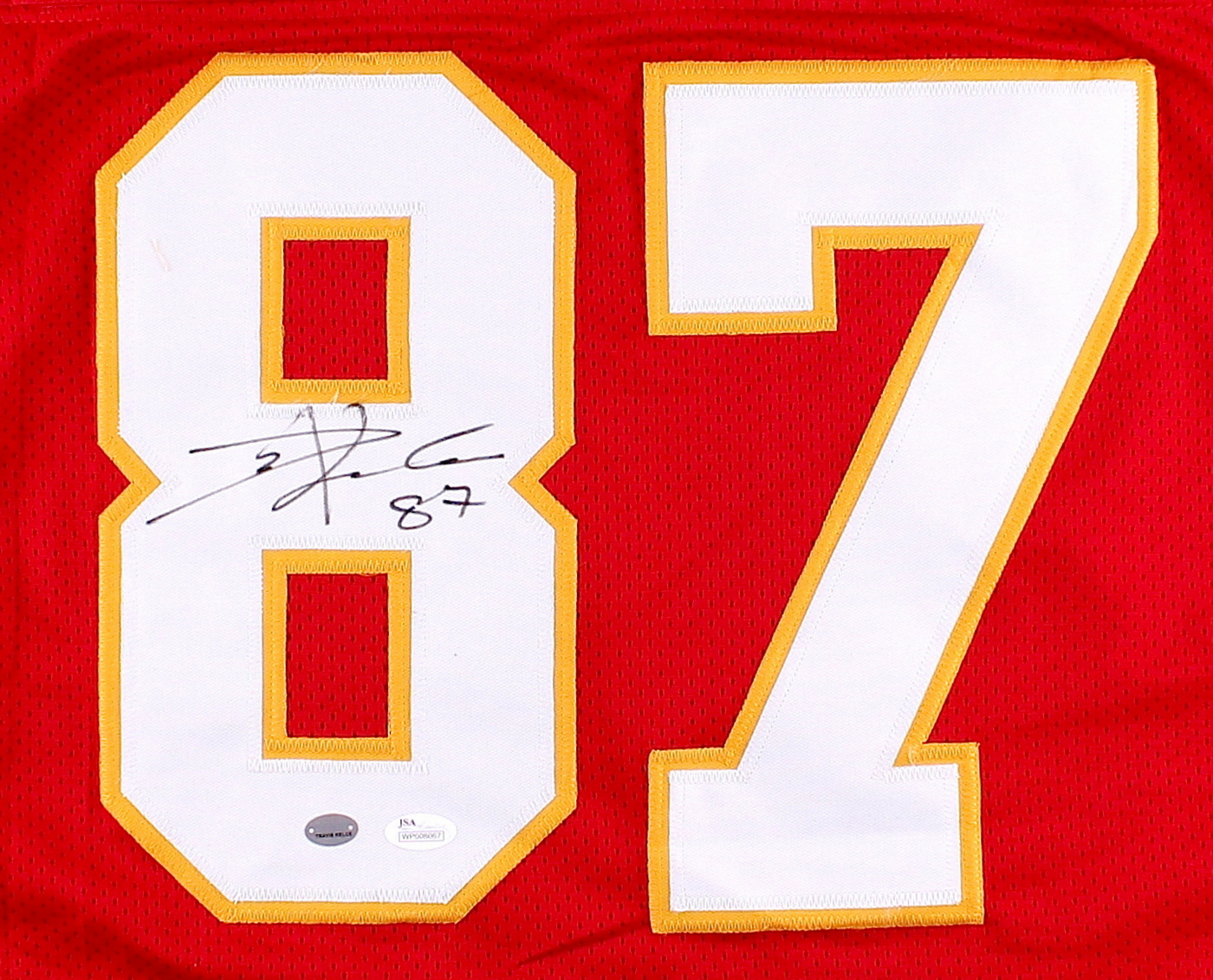 Travis Kelce Signed Chiefs Jersey (JSA COA & Kelce Hologram) at PristineAuction.com Travis Kelce Signed Chiefs Jersey (JSA COA & Kelce Hologram) at PristineAuction.com