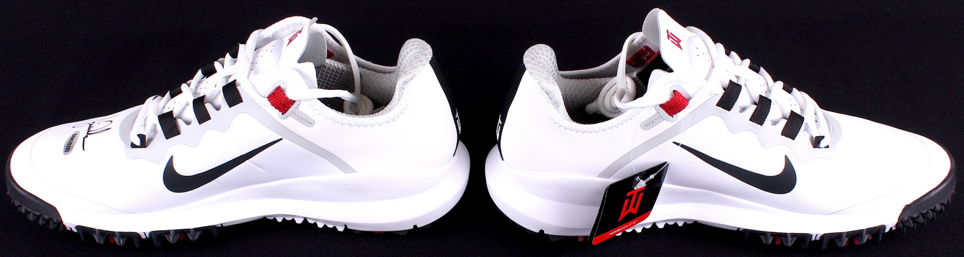 Tiger Woods Signed New Pair of Nike Golf Shoes (UDA COA) at PristineAuction.com Tiger Woods Signed New Pair of Nike Golf Shoes (UDA COA) at PristineAuction.com