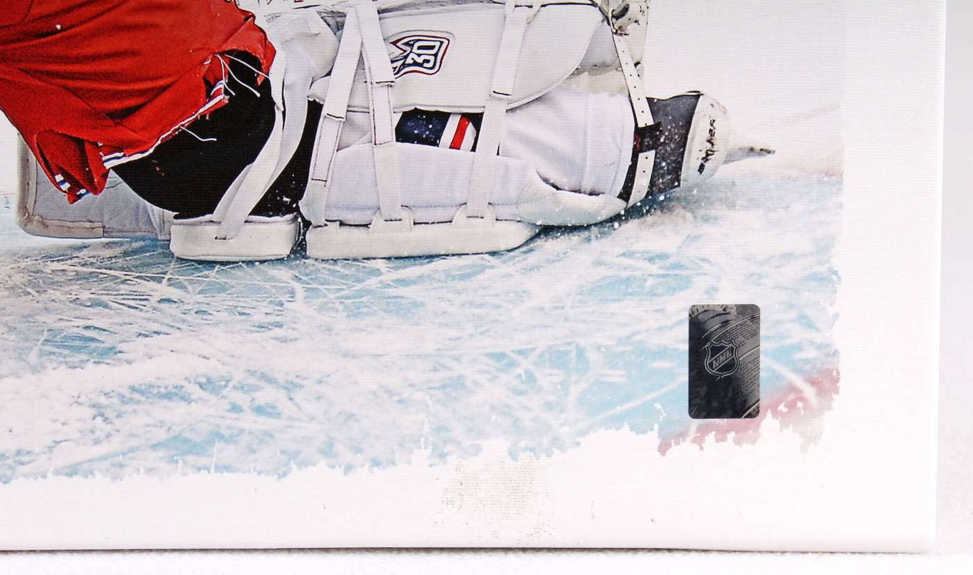 Henrik Lundqvist Signed Rangers 22x26 Giclee on Canvas (Steiner COA) at PristineAuction.com Henrik Lundqvist Signed Rangers 22x26 Giclee on Canvas (Steiner COA) at PristineAuction.com