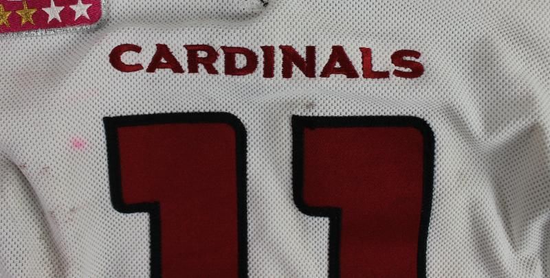 Larry Fitzgerald Signed 2010 Game-Used Cardinals Authentic Reebok Jersey Inscribed "Game Worn" (PSA COA) at PristineAuction.com Larry Fitzgerald Signed 2010 Game-Used Cardinals Authentic Reebok Jersey Inscribed "Game Worn" (PSA COA) at PristineAuction.com