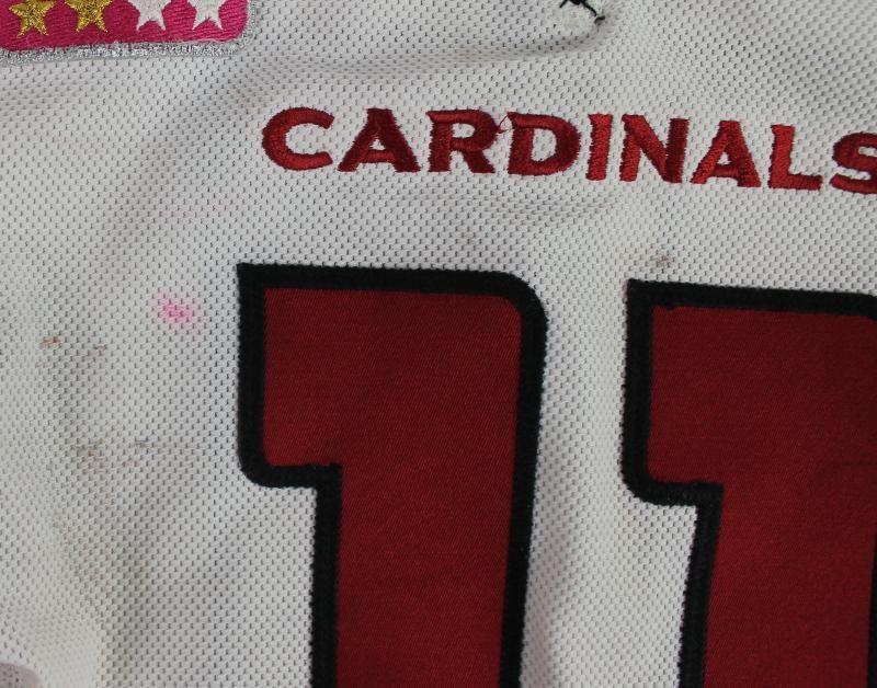 Larry Fitzgerald Signed 2010 Game-Used Cardinals Authentic Reebok Jersey Inscribed "Game Worn" (PSA COA) at PristineAuction.com Larry Fitzgerald Signed 2010 Game-Used Cardinals Authentic Reebok Jersey Inscribed "Game Worn" (PSA COA) at PristineAuction.com