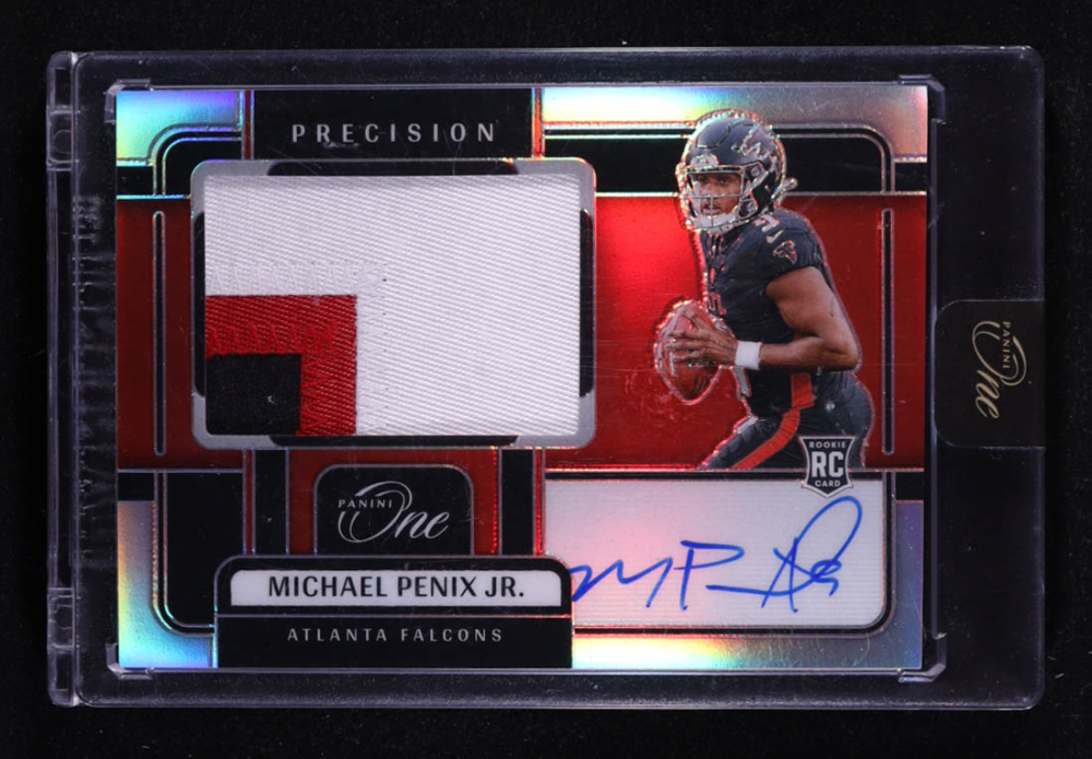 Michael Penix Jr. 2024 Panini One Precision Rookie Patch Autographs #302 RC #96/99