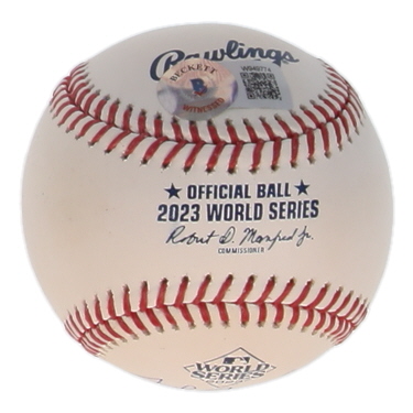 Josh Jung Signed 2023 World Series Baseball Inscribed "'23 WS Champs" (Beckett) at PristineAuction.com Josh Jung Signed 2023 World Series Baseball Inscribed "'23 WS Champs" (Beckett) at PristineAuction.com