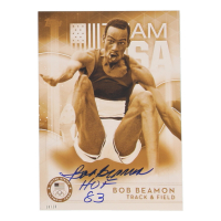 Bob Beamon Signed 2016 Topps U.S. Olympic Team 5x7 Gold #61 #10/10 Inscribed "HOF 83" (Beckett) at PristineAuction.com