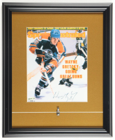 Wayne Gretzky Signed Oilers Custom Framed Sports Illustrated Cover Display with Mini Oilers Stanley Cup Pin (UDA) at PristineAuction.com