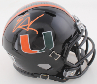 Edgerrin James Signed Miami Hurricanes Speed Mini Helmet (Beckett) at PristineAuction.com