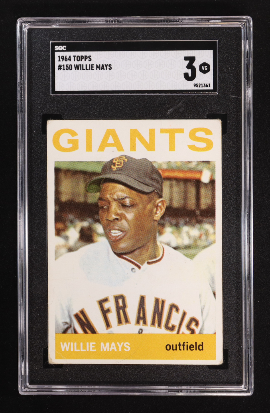 Willie Mays 1964 Topps #150 (SGC 3) at PristineAuction.com Willie Mays 1964 Topps #150 (SGC 3) at PristineAuction.com