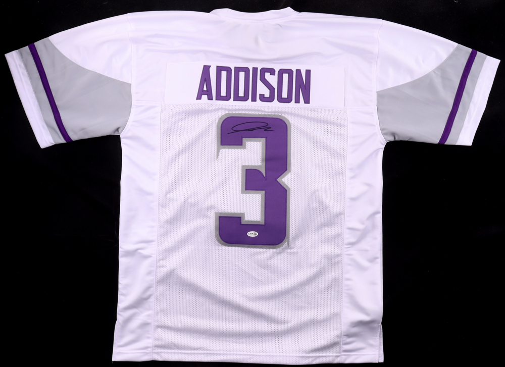 Jordan Addison Signed Jersey (JSA) at PristineAuction.com Jordan Addison Signed Jersey (JSA) at PristineAuction.com