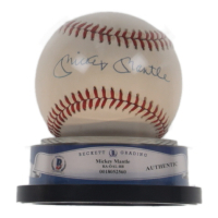 Mickey Mantle Signed OAL Baseball With Beckett Display Case (BGS Encapsulated) at PristineAuction.com