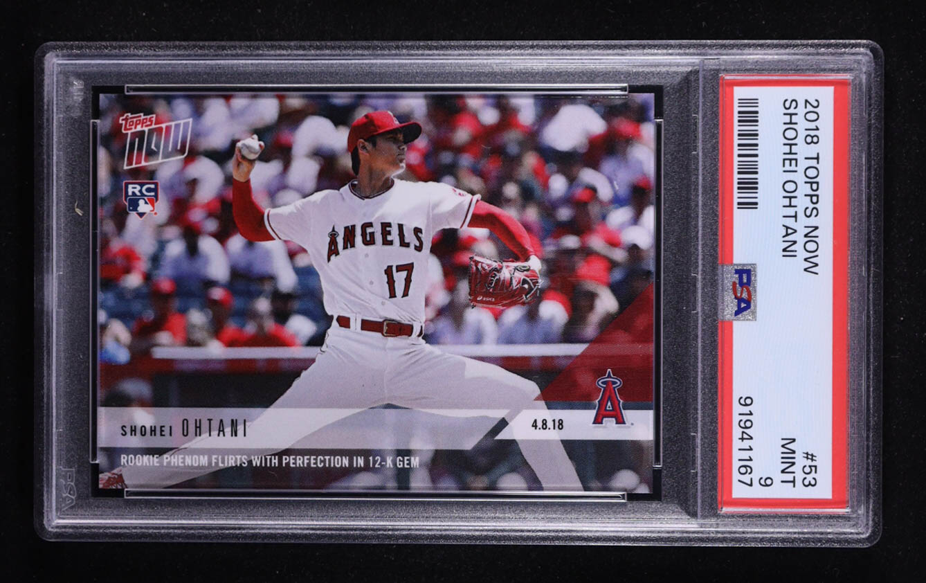 Shohei Ohtani 2018 Topps Now #53 RC (PSA 9) at PristineAuction.com Shohei Ohtani 2018 Topps Now #53 RC (PSA 9) at PristineAuction.com