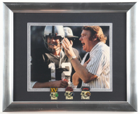 Ken Stabler & John Madden Raiders Custom Framed Photo Display with (3) Raiders Super Bowl Pins at PristineAuction.com
