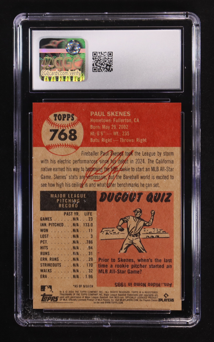 Paul Skenes 2024 Living Set #768 RC (CGC 8) at PristineAuction.com Paul Skenes 2024 Living Set #768 RC (CGC 8) at PristineAuction.com
